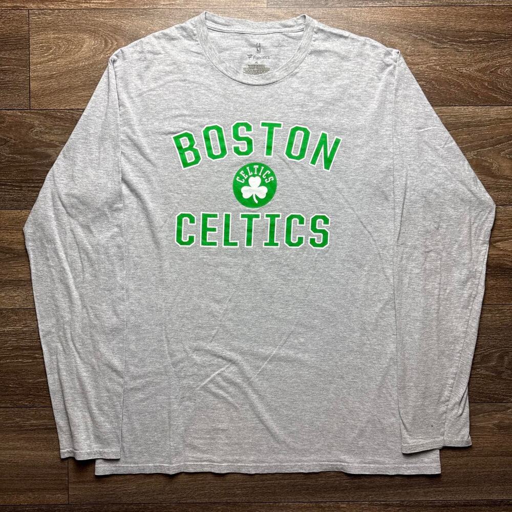 Grey Boston Celtics Long Sleeve Tee